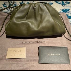 Dark Green Bottega Veneta mini pouch